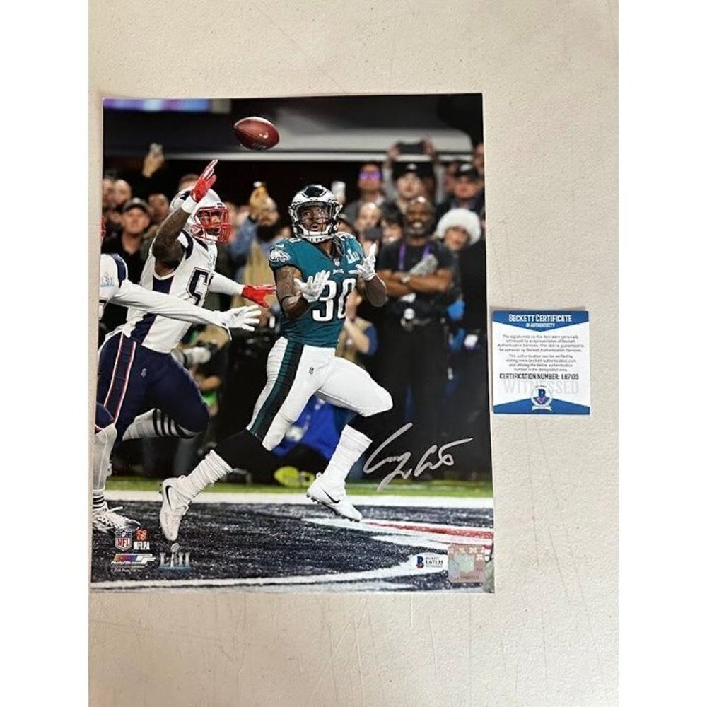 Corey Clement signed autographed Philadelphia Eagles SBLII 11x14 photo